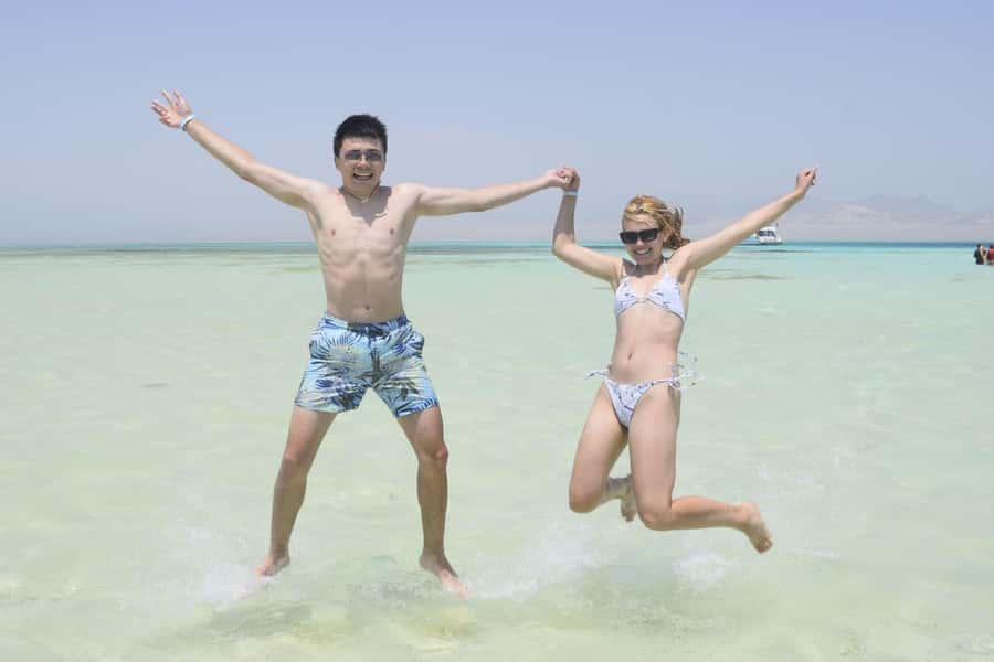 Hurghada: Orange Bay Snorkeling cruise and optional diving - From Hurghada Marina to open Red Sea water