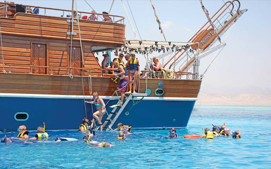 Hurghada: Pirates Sailing Boat to Orange Bay with Transfers - The pirate ship from Hurghada
