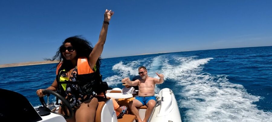 Hurghada: Safari ATV Quad & Speedboat to Orange bay island - Sand first, sea second in Hurghada