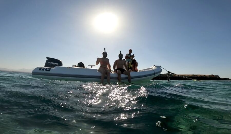 Hurghada: Safari ATV Quad & Speedboat to Orange bay island - Tea and a short camel ride at the Bedouin village