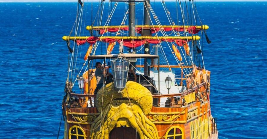 Kardamaina: 3-Bay Pirate Boat Cruise with BBQ Lunch - Greek BBQ lunch back aboard Maria Magdalini