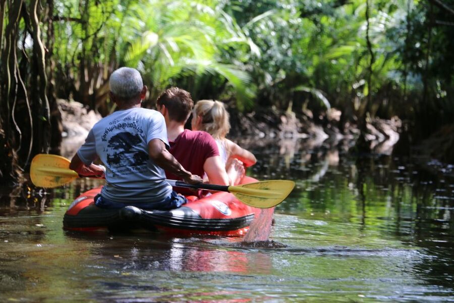 Khao Lak: Sri Phang Nga Canoe and Tam Nang Waterfall Tour - Swimming at Tam Nang Waterfall