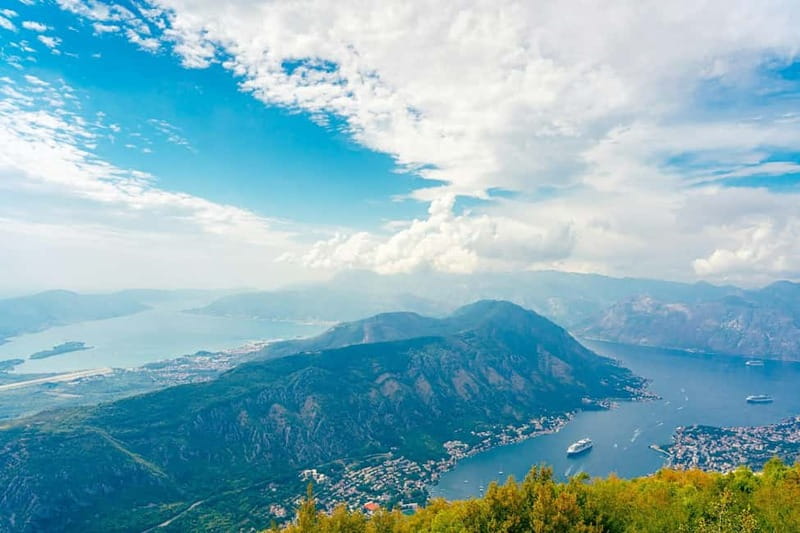 Kotor: Bay of Kotor and Tivat Electric Car Tour - The Verige view and the two famous islands