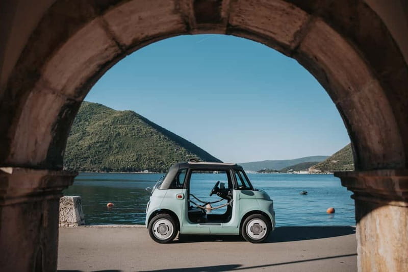 Kotor: Bay of Kotor and Tivat Electric Car Tour - Leaving Kotor for Muo