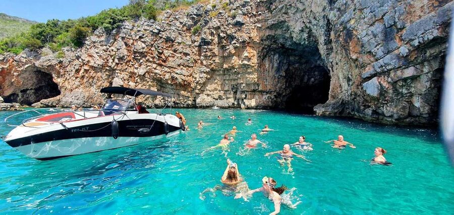 Kotor: Boat Tour with Blue Cave visit and Boka Bay - Swimming outside the Blue Cave