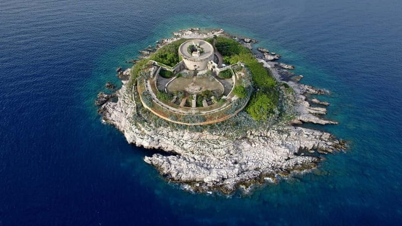 Kotor: Boka Bay, Our Lady of the Rock and Blue Cave Tour - Passing Mamula Island