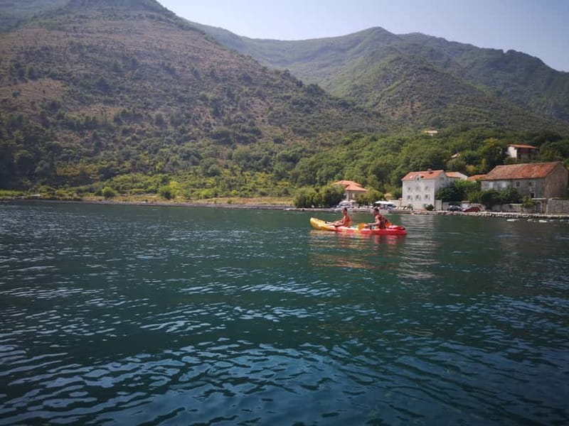 Kotor: Guided Kotor Bay Kayaking Tour - Prčanj, a pause for history and a swim