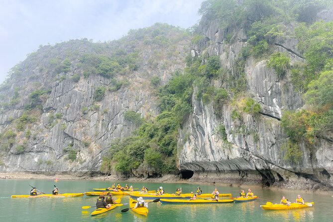 Lan Ha Bay day tour from Cat Ba, Hanoi - Serenity Boutique Cruise - Ba Trai Dao, swimming, snorkeling, and boat jumping