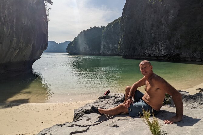 Lan Ha Bay Day Tour from Hanoi & Cat Ba Town - Serenity Boutique - Swimming and snorkeling at Ba Trai Dao
