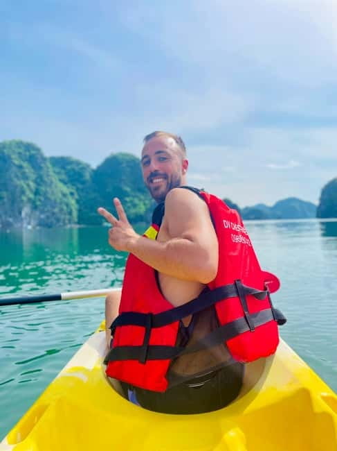 Lan Ha Bay: Full Day Boat Trip Kayak, Snorkel, Beach, Cave - Monkey Island, monkeys, and a rough climb