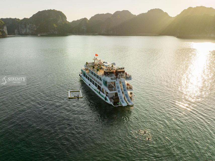 Lan ha Bay Luxury cruise day trip, kayaking, swimming, bike - Passing Cai Beo’s ancient fishing village
