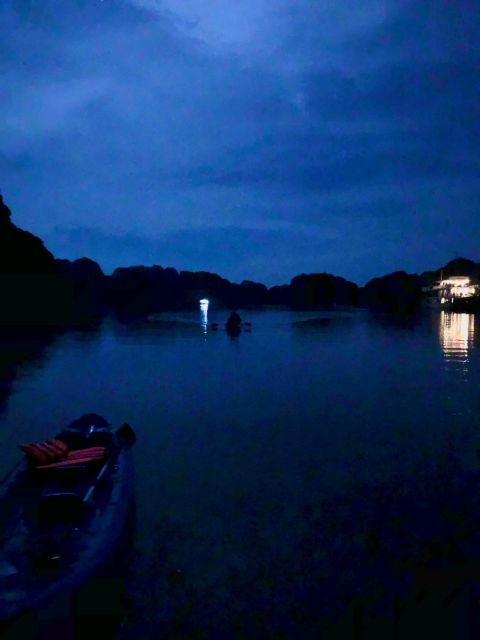 Lan Ha Bay: Sunset & Plankton Bioluminescent Night Kayaking - Floating fishing village and the changing bay view