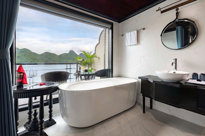 Lan Ha - Ha Long Bay 5Star cruise-Private balcony cabin 2day trip - Trung Trang Cave and Cat Ba Island
