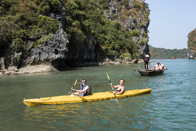 Luxury Day Trip Visit Halong Bay and Lan Ha Bay (8Hours) - Halong Bay: famous scenery from a working boat