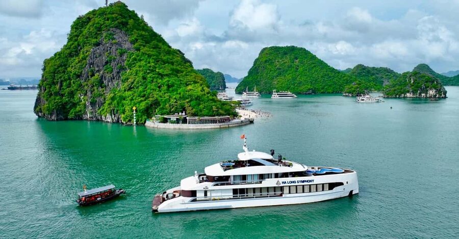 Luxury Ha Long Symphony Day Cruise With Lunch, Cave & Island - A full day from Halong International Cruise Port