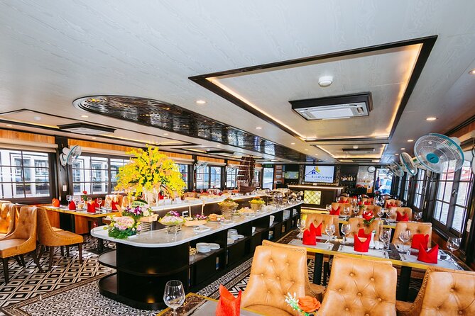 LUXURY Halong Bay Cruise 5 Stars Full Day Tour with Buffet Lunch - Sung Sot Cave and its long stairway