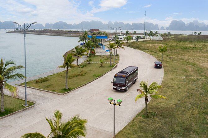 Luxury Limousine Bus transfer Ha Noi Old Quarter to Ha Long Bay - Arriving at Tuan Chau Harbor around 11:30 am