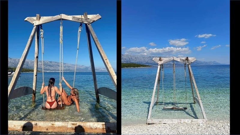 Makarska: Speedboat Sunset Tour to hidden bay on island Brač - What it feels like to swim from the boat