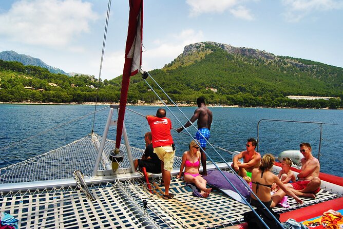 Mallorca Catamaran Tour in the Bay of Pollensa - Sailing past Ses Caletes and S’Illot