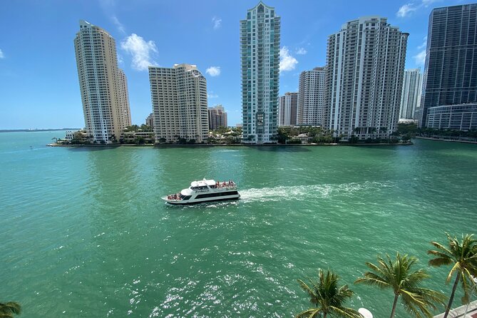 Miami Sunset Biscayne Bay and South Beach Cruise - Biscayne Bay and the causeway passage