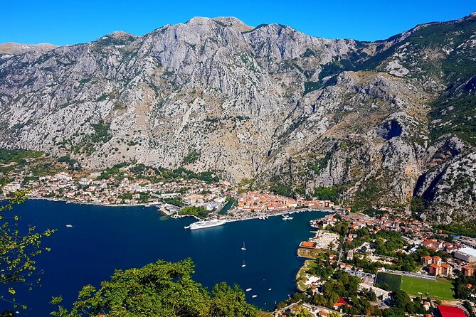Mountain Biking on Vrmac peninsula - Panoramic view on Kotor bay - The route combines cycling, walking, and old mountain passages