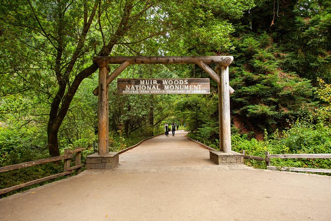 Muir Woods and Sausalito Tour Plus Bay Cruise - Crossing San Francisco toward the Golden Gate