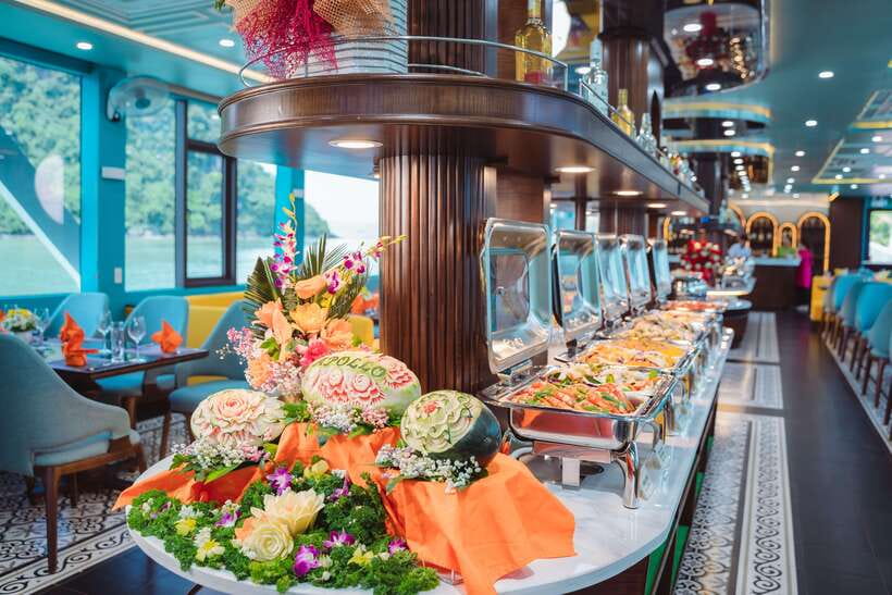 Ninh Binh: Luxury Day Cruise to Stunning Ha Long Bay + Lunch - The sunset party on the upper deck