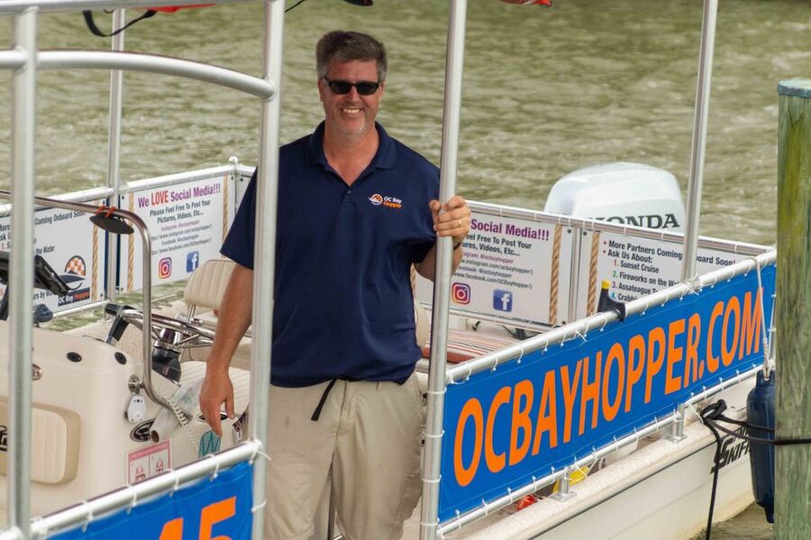 Ocean City: Bay Hopping Food Boat Tour with Tastings - The first restaurant stop: food with a waterfront view