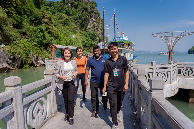 Omkara Halong Indian Cruise from Hanoi with Afternoon Masala Chai - Titov Island for swimming or a viewpoint