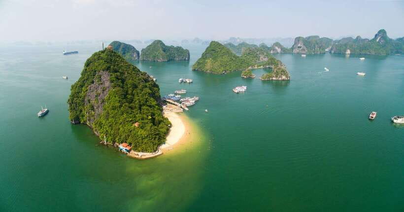 Optional Halong Bay Day Cruise with Caves, Islands & Lunch - Walking through Sung Sot Cave