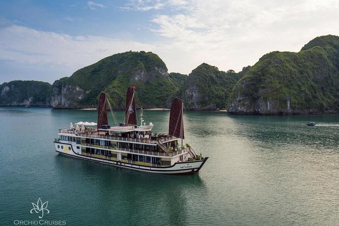 Orchid Cruise Halong Bay 2Days 1Night on 5 Star Cruise - Boarding at Dinh Vu Port and entering Lan Ha Bay