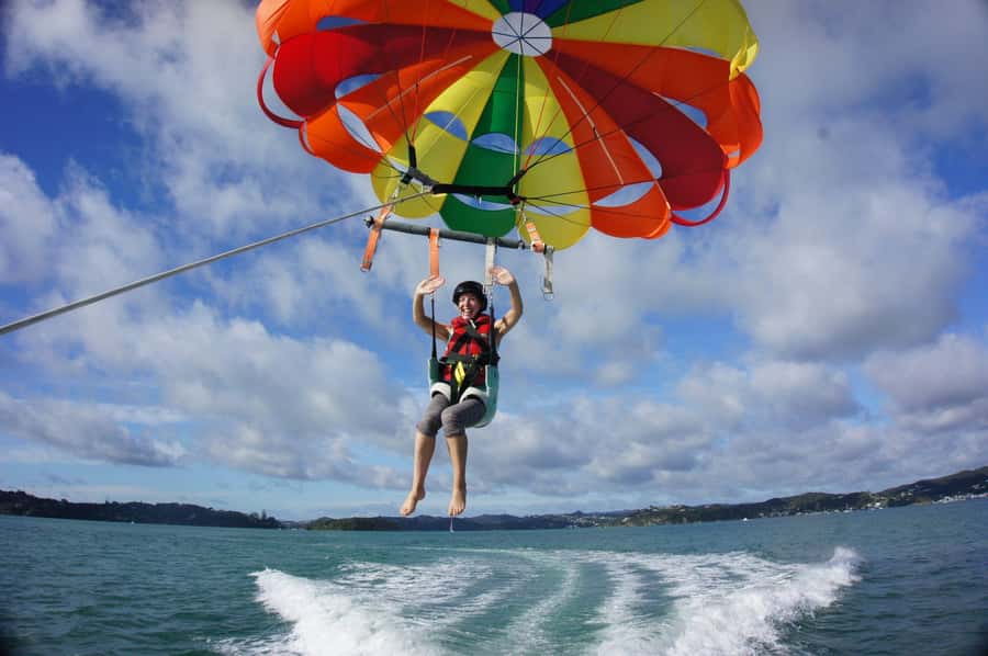 Paihia: Bay of Islands Parasailing Flight - The Bay of Islands from a different angle
