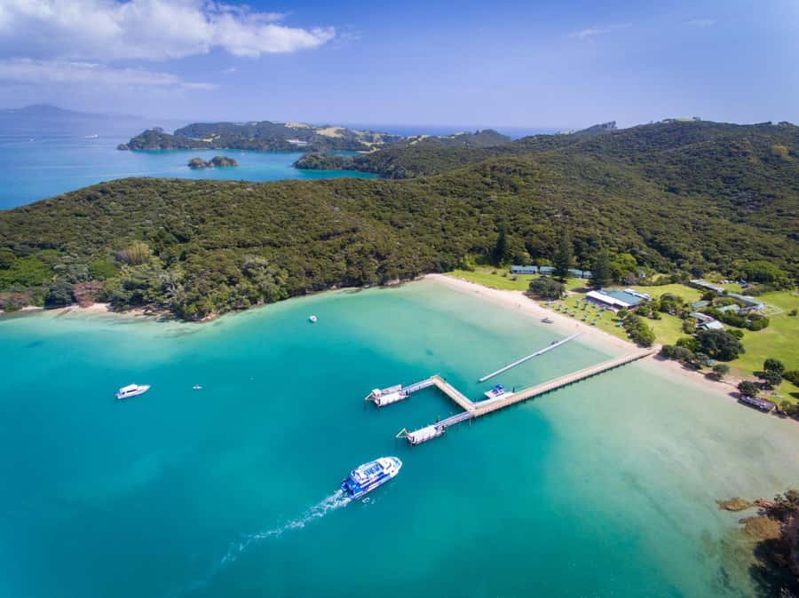 Paihia/Russell: Hole in the Rock and Bay of Islands Cruise - Passing through Motukōkako, the Hole in the Rock