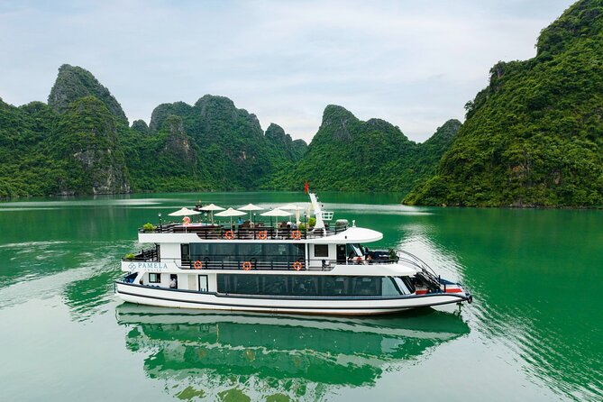Pamela Halong Bay 5 Star Cruise with Jacuzzi Pool and Transfer - Titov Island for the view and a swim