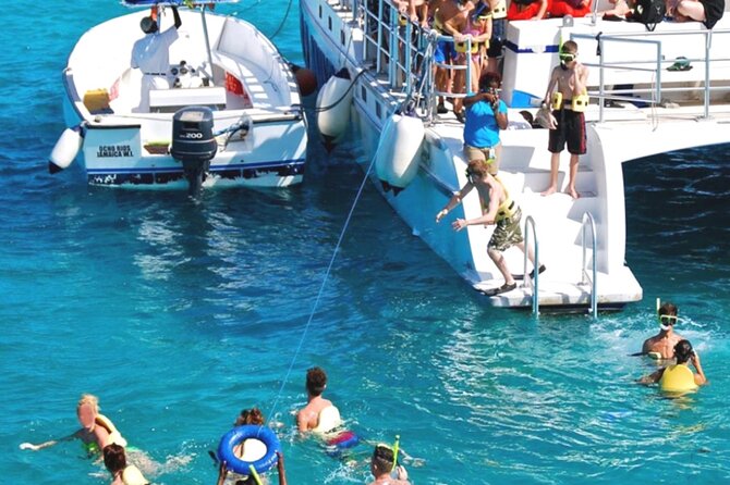 Party Catamaran and Snorkeling Tour in Montego Bay - A four-hour Montego Bay cruise with two different moods