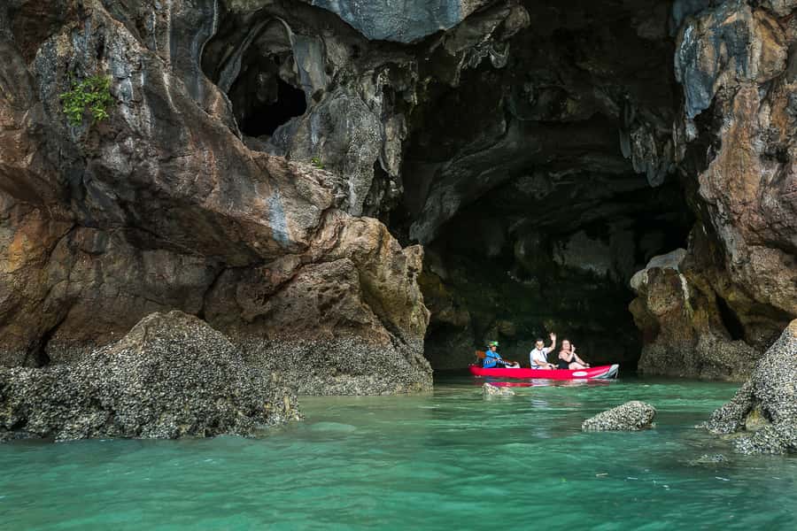 Phang Nga Bay Highlights: Kayaking and Cave Exploration Tour - Lunch on board, with the cliffs still in view