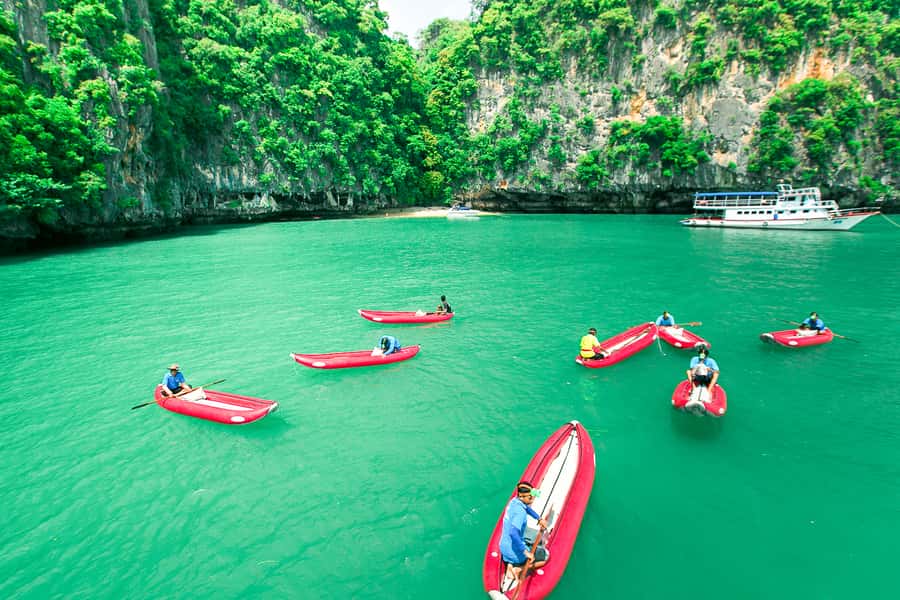 Phang Nga Bay Highlights: Kayaking and Cave Exploration Tour - The boat ride across Phang Nga Bay