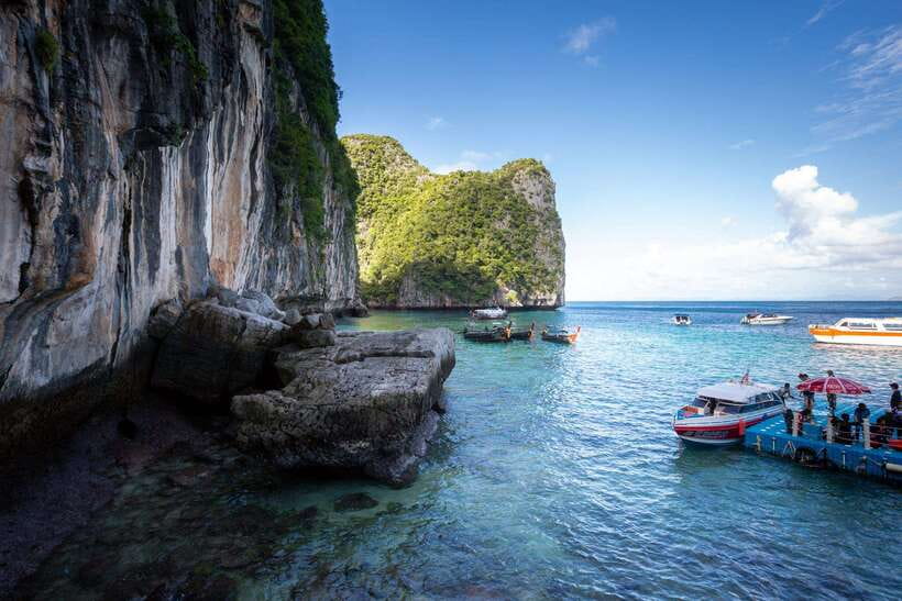 Phi Phi Island: Maya bay Sunset & Plankton by Speedboat - Viking Cave and its limestone drawings