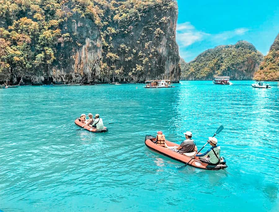 Phuket: Phang Nga Bay Bioluminescent Plankton and Sea Canoes - Sunset and dinner at a floating restaurant