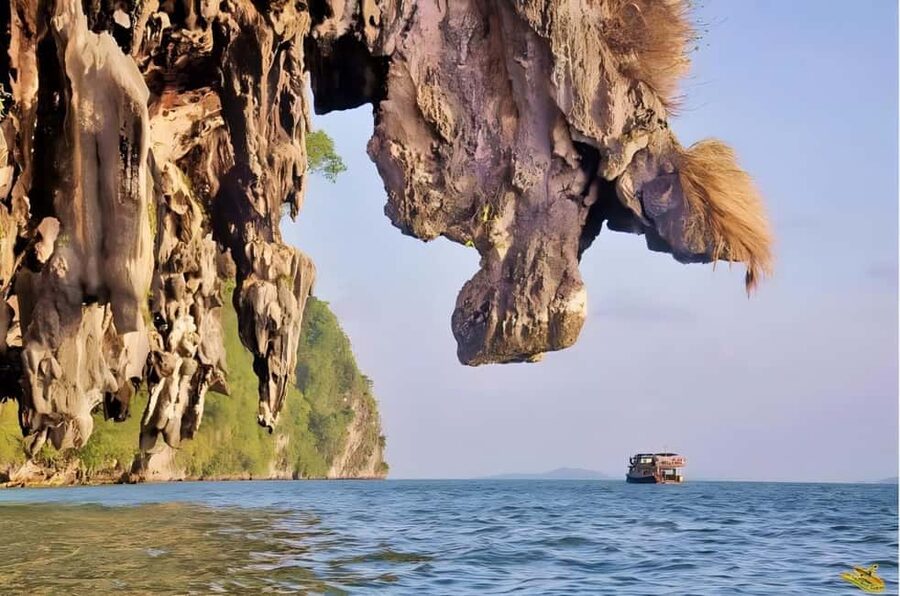 Phuket: Phang Nga,Hong & James Bond Islands by Big Boat - Panak Island and Its Limestone Caves