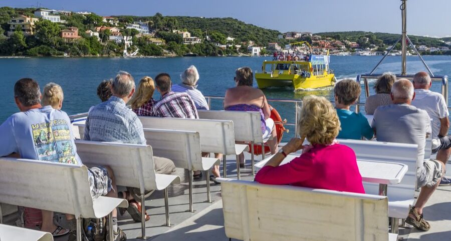 Port Mahon: 1-Hour Harbor Cruise with Underwater Views - Boarding below Mahon’s old city