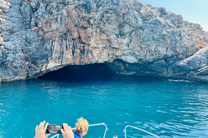 Private Blue Cave Adventure with Views of Boka Bay(up to 6pax) - Our Lady of the Rocks and the island built by hand