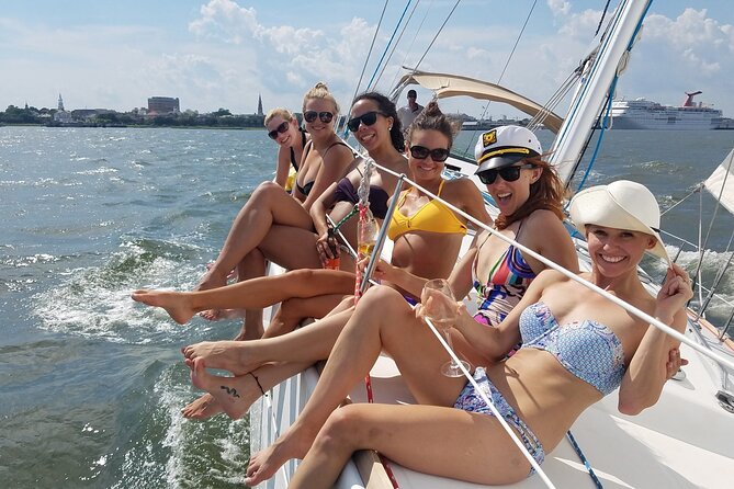 Private BYOB Afternoon Harbor Sail On 50ft Sailing Yacht Fate - Passing beneath the Ravenel Bridge