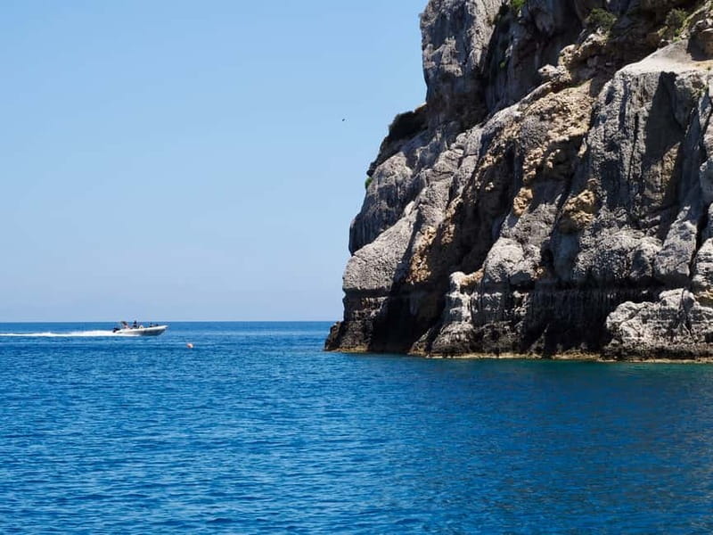 Rhodes: Anthony Quinn Bay & Sea Caves Snorkeling Cruise - Traganou’s rocky shore and sea caverns