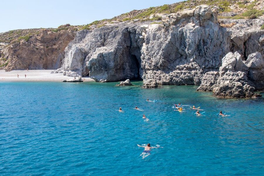 Rhodes: Full Day East Coast Bay to Bay Boat Trip with Lunch - Anthony Quinn Bay, 30 minutes in emerald water