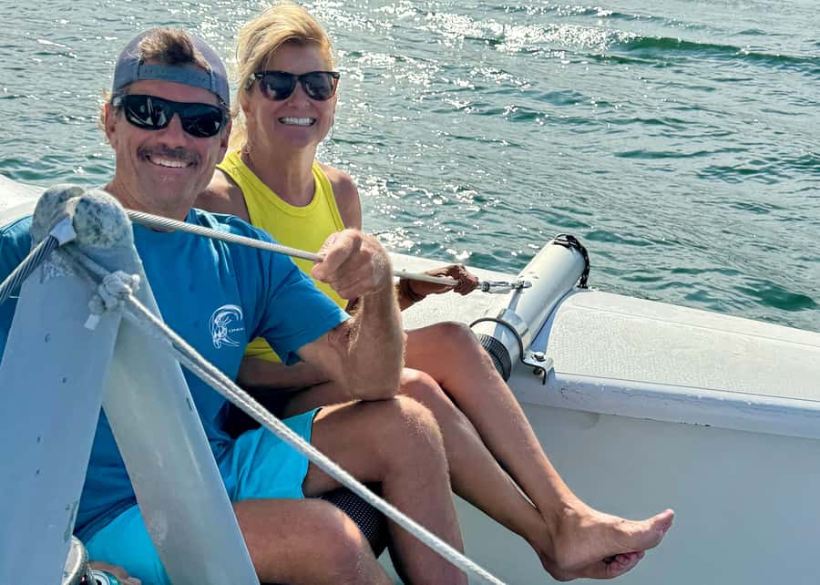 San Diego Bay: 2.5 hour Pure Catamaran Sailing Cruise - Leaving Harbor Island near San Diego International Airport