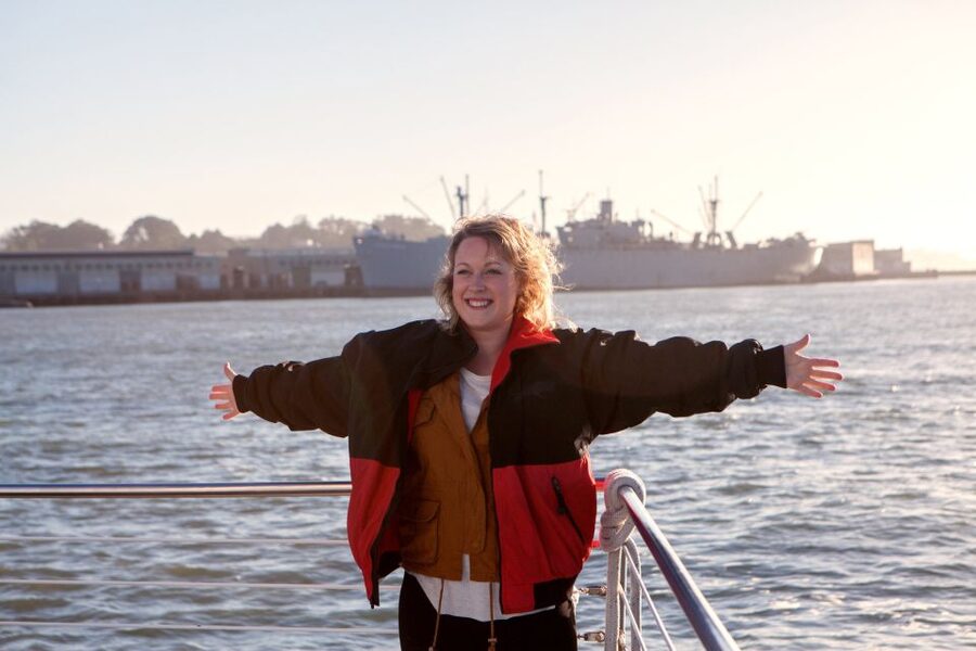 San Francisco Bay Sunset Cruise by Luxury Catamaran - The Golden Gate Bridge from below