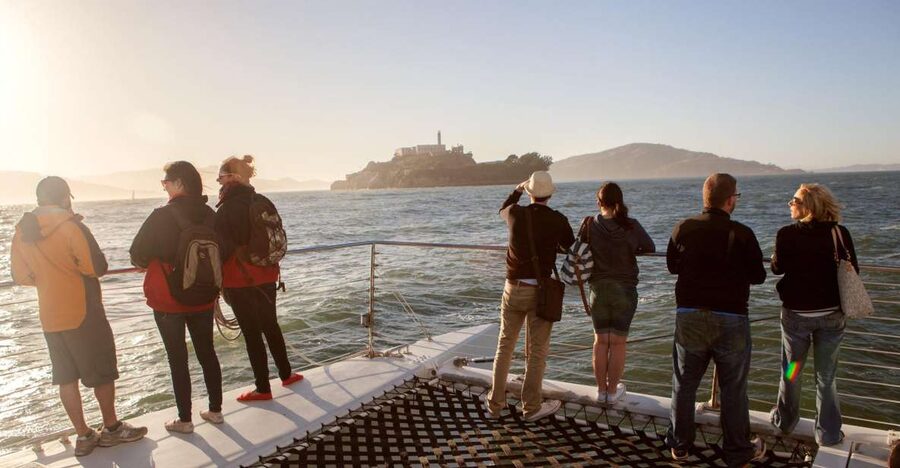 San Francisco Bay Sunset Cruise by Luxury Catamaran - A small catamaran instead of a floating crowd