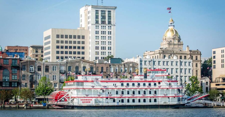 Savannah: Riverboat Narrated Harbor Sightseeing Cruise - The modern Savannah port is part of the scenery