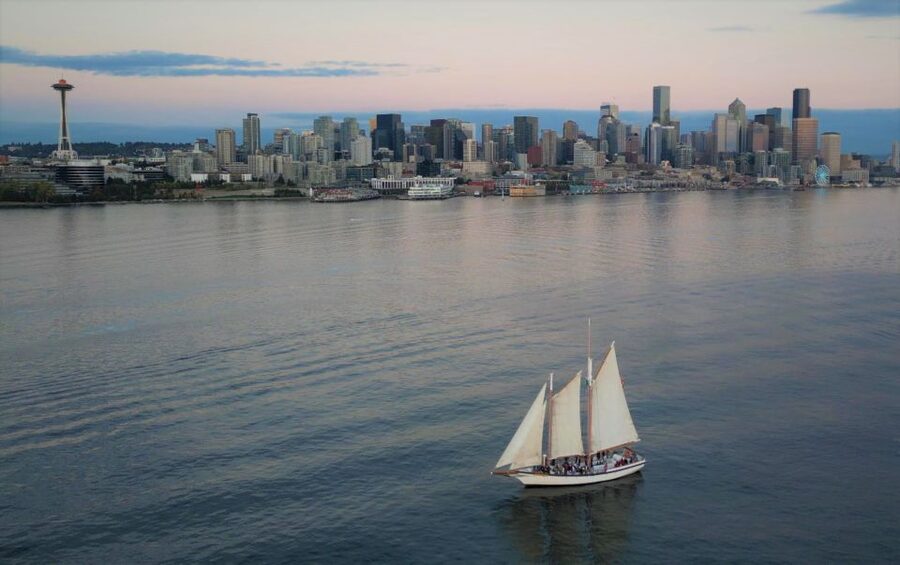 Seattle: Tall Sailboat Sunset Harbor Cruise - Setting out from Pier 66 on the Bay Lady